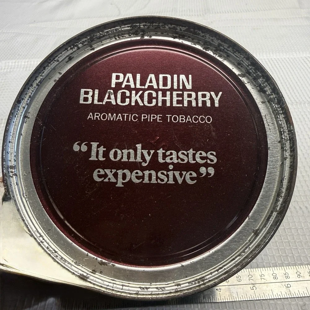 Vintage Paladin Blackcherry Aromatic Pipe Tobacco Tin Can 14oz Empty